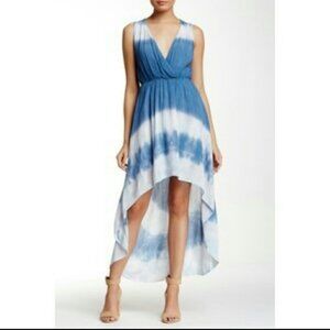 OMBRE MINERAL WASH HI-LO MAXI BOHEMIAN DRESS